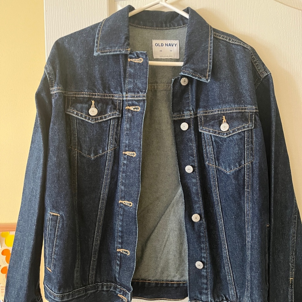 Brand new Never used- XS Old Navy dark denim jacket